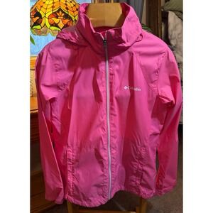 Women's Columbia Switchback IV hooded packable windbreaker. Sz L Hiking, running